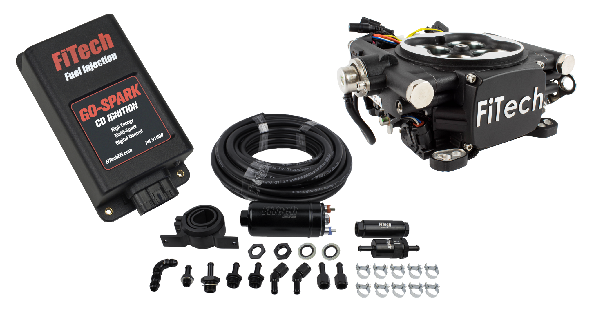 Go Efi 4 System Black Finish Master Kit W Inline Fuel Pump W Cdi Box 93102