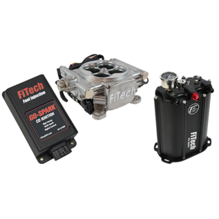 FiTech Go EFI 4 System (Aluminum Finish) Master Kit w/ Force Fuel, Fuel Delivery System, w/CDI box - 93501
