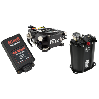 FiTech Go EFI 4 System (Black Finish) Master Kit w/ Force Fuel, Fuel Delivery System, w/CDI box - 93502