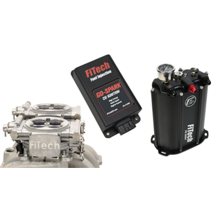 FiTech Go EFI 2x4 System (Aluminum Finish) Master Kit w/ Force Fuel, Fuel Delivery System, w/CDI box - 93561