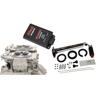 FiTech Go EFI 2x4 System (Aluminum Finish) Master Kit w/ In Tank Retrofit Kit-P/N 50015, w/CDI box - 93661
