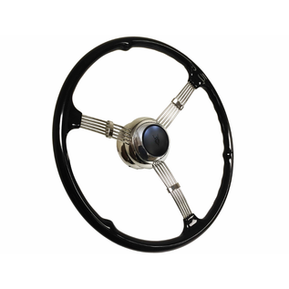 Limeworks 1935-37 Style Banjo Steering Wheel - Embossed V8 Button - ST3026-EV8