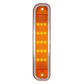 United Pacific 15 LED Front Side Marker Light W/ SS Trim - 73-80 Chevy & GMC Truck - Amber - 110712