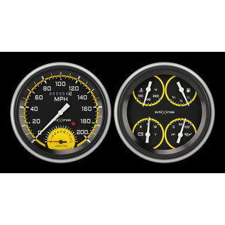Classic Instruments 51-52 Chevy Car Instruments - AutoCross Yellow