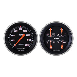 Classic Instruments 51-52 Chevy Car Instruments - Velocity Series Black