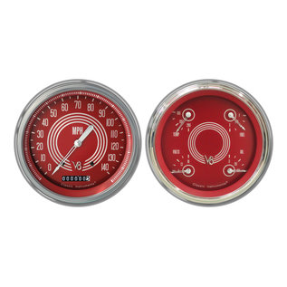 Classic Instruments 47-53 Chevy/GMC Truck Instruments - V8 Red Steelie