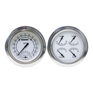 Classic Instruments 54-55 Chevy Truck Instruments - Classic White