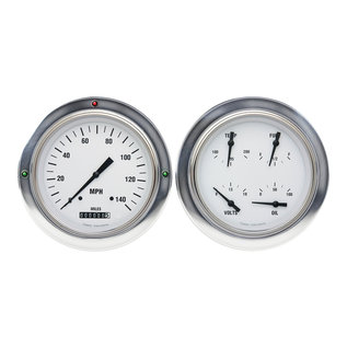Classic Instruments 54-55 Chevy Truck Instruments - White Hot