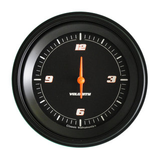 Classic Instruments 3 ⅜” Clock - Velocity Black - VS93BBLF