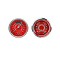 Classic Instruments 2 Gauge Set - 3 3/8" Ultimate Speedo & Quad - V8 Red Steelie Series - V8RS32SHC