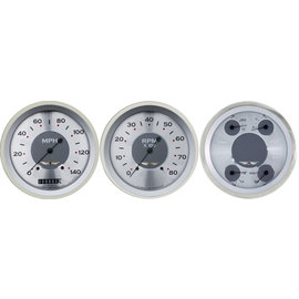 Classic Instruments 3 Gauge Set - 4 5/8" Speedo, Tach & Quad Gauges - All American Series- AW53SRC