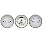 Classic Instruments 3 Gauge Set - 3 3/8" Ultimate Speedo & Two 3 3/8” Duals - Classic White Series - CW34SLF