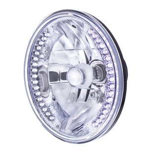 United Pacific 7" Headlight with 34 LED Split Halo - White - #31379