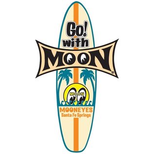 Mooneyes Go! with MOON Surfboard Sticker - ME 11S