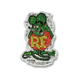 Mooneyes Rat Fink Crazy Metal Flake Sticker - RF 21S