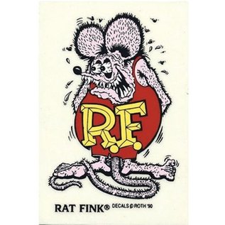 Mooneyes Black & White Rat Fink Standing Sticker