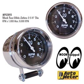 Mooneyes Mooneyes 2 5/8" Tach - Black - MPG2893