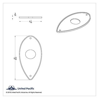 United Pacific 1938-39 Flush Mount Tail Light Pad Gasket Set- FTL3839-1 - Pair