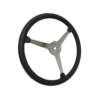 Limeworks Sprint Steering Wheel - 15" Black Leather - 3 Spoke/No Holes - ST3016