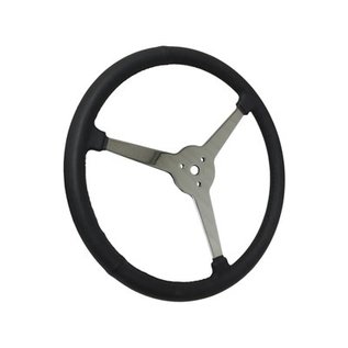 thumbnail image 2 of Speedway Motors Classic 3-Spoke Steering Wheel – Black, 13-Inch, Chrome Accents, Universal Fit 2 of 3