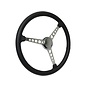 Limeworks Sprint Steering Wheel - 15" Black Leather - 3 Spoke w/Holes - ST3015