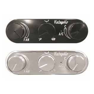 Vintage Air Gen IV & 5 ProLine Control - 3-Knob Oval - Horizontal