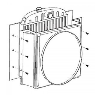 Vintage Air 1955-59 Chevrolet Pickup Fan Shroud Kit V8 Engine and Core Support - 32055-LCF