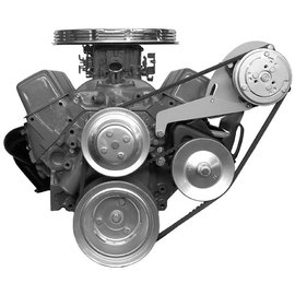 Vintage Air Small Block Chevy Long Water Pump Driver Side Compressor Bracket  (With Headers) - 151110