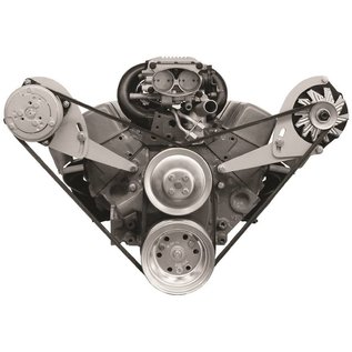 Vintage Air Small Block Chevy Short Water Pump Passenger Side Compressor Bracket (With Headers) - 15127-SCA