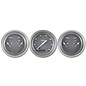 Classic Instruments 3 Gauge Set - 3 3/8" Speedo & Two 3 3/8” Duals - Silver/Gray Series - SG04SLF