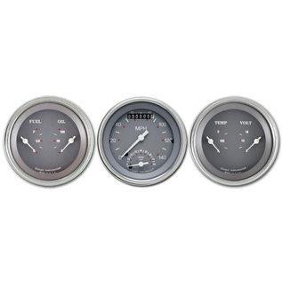 Classic Instruments 3 Gauge Set - 3 3/8" Ultimate Speedo & Two 3 3/8” Duals - SG Series - SG34SLF