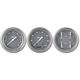 Classic Instruments 3 Gauge Set - 4 5/8" Speedo, Tach & Quad Gauges - SG Series - SG53SLF