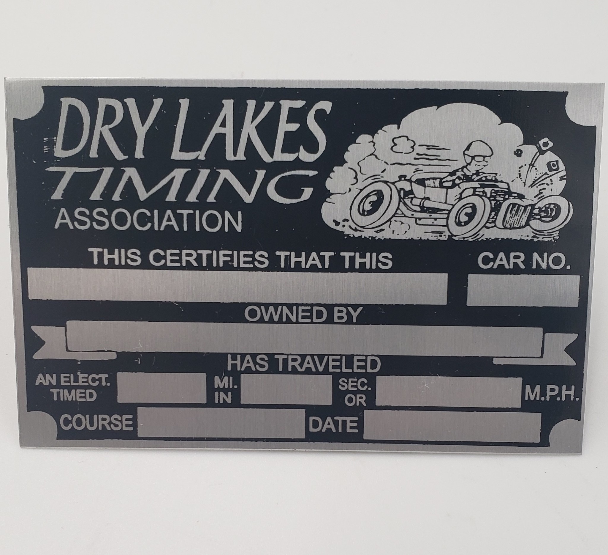 F Vin Tag Dry Lakes Timing Assoc Affordable Street Rods