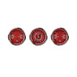 Classic Instruments 3 Gauge Set - 3 3/8" Speedo & Two 3 3/8” Duals - V8 Red Steelie Series - V8RS04SHC