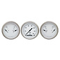 Classic Instruments 3 Gauge Set - 3 3/8" Speedo & Two 3 3/8” Duals - White Hot Series - WH04SLF