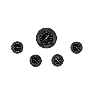 Classic Instruments 5 Gauge Set - 3 3/8" Speedo, 2 1/8” Full Sweep FOTV - AutoCross Gray Series