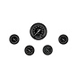 Classic Instruments 5 Gauge Set - 3 3/8" Speedo, 2 1/8” Full Sweep FOTV - AutoCross Gray Series