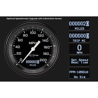 Classic Instruments 5 Gauge Set - 3 3/8" Speedo, 2 1/8” Full Sweep FOTV - AutoCross Gray Series