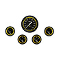 Classic Instruments 5 Gauge Set - 4 5/8” Speedo, 2 5/8” Short Sweep FOTV - AutoCross Yellow Series