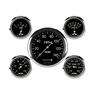 Classic Instruments 5 Gauge Set - 4 5/8" Speedo, 2 5/8" Short Sweep FOTV - Classic Series - CL954SRC