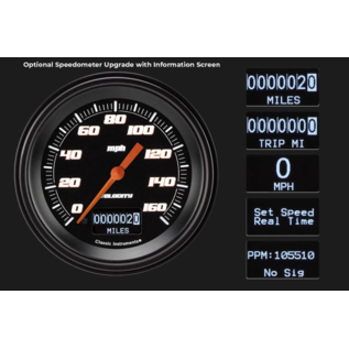 Classic Instruments 5 Gauge Set - 3 3/8" Speedo, 2 5/8” Full Sweep FOTV - Velocity Black Series