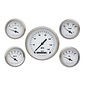 Classic Instruments 5 Gauge Set - 3 3/8" Speedo, 2 1/8" Short Sweep FOTV - White Hot Series