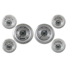 Classic Instruments 6 Gauge Set - 3 3/8" Speedo & Tach, 2 1/8" Short Sweep FOTV - All American Series - AW01SRC