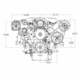 Kwik Performance Alt/PS Brackets - Wide Mount for Corvette Balancer - Type II - K10166