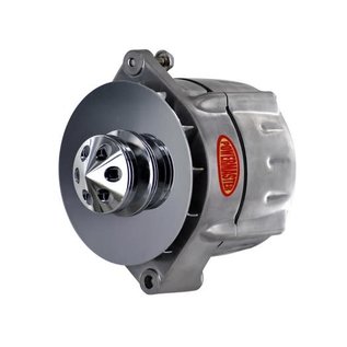 Powermaster Performance Alternator - Smooth Look - 12si-Style - 100Amp - Brushed - 17295-360