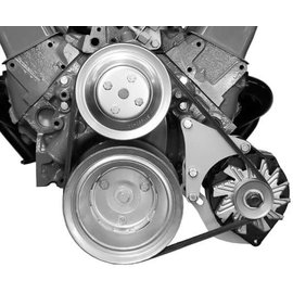 Vintage Air Small Block Chevy Long Water Pump Low-Mount Driver Side Alternator Bracket - 15834-VCB