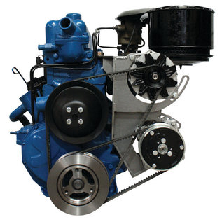 Vintage Air 1955-62 Chevy 235/261 6-Cylinder Driver-Side Top-Mount Alternator &  Bottom Mount Compressor Brackets - 142401