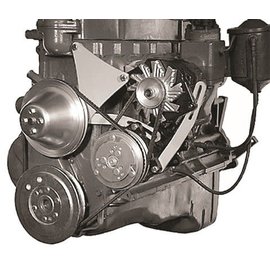 Vintage Air 1955-62 Chevy 235 6-Cylinder Driver-side Top-Mount Alternator/Bottom-Mount Compressor Bracket Kit - 15284-VCB