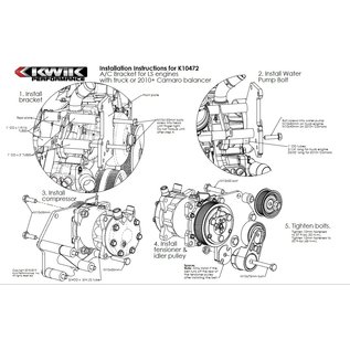 Vintage Air AC Bracket - Wide Mount for Truck/LS3 Camaro Balancer - 508/709 - 141828