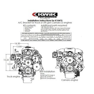 Vintage Air AC Bracket - Wide Mount for Truck/LS3 Camaro Balancer - 508/709 - 141828